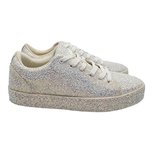 ALDO Etilivia Glitter Shoe Sneakers White size 6 - Picture 1 of 9